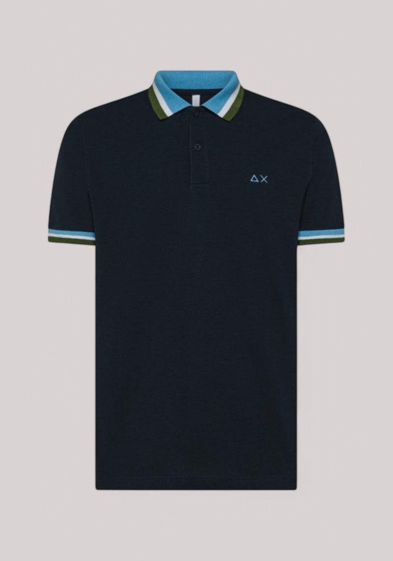 POLO UOMO MULTICOLOR NAVY BLUE