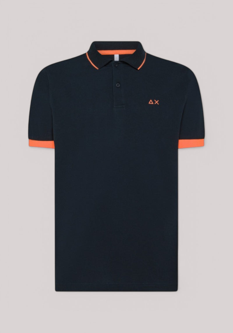 POLO UOMO FLUO SMALL TRIPE NERO