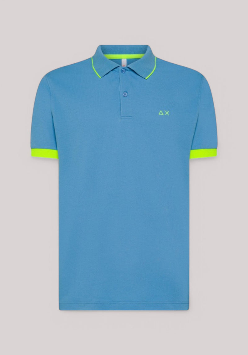 POLO UOMO FLUO SMALL STRIPE AVIO