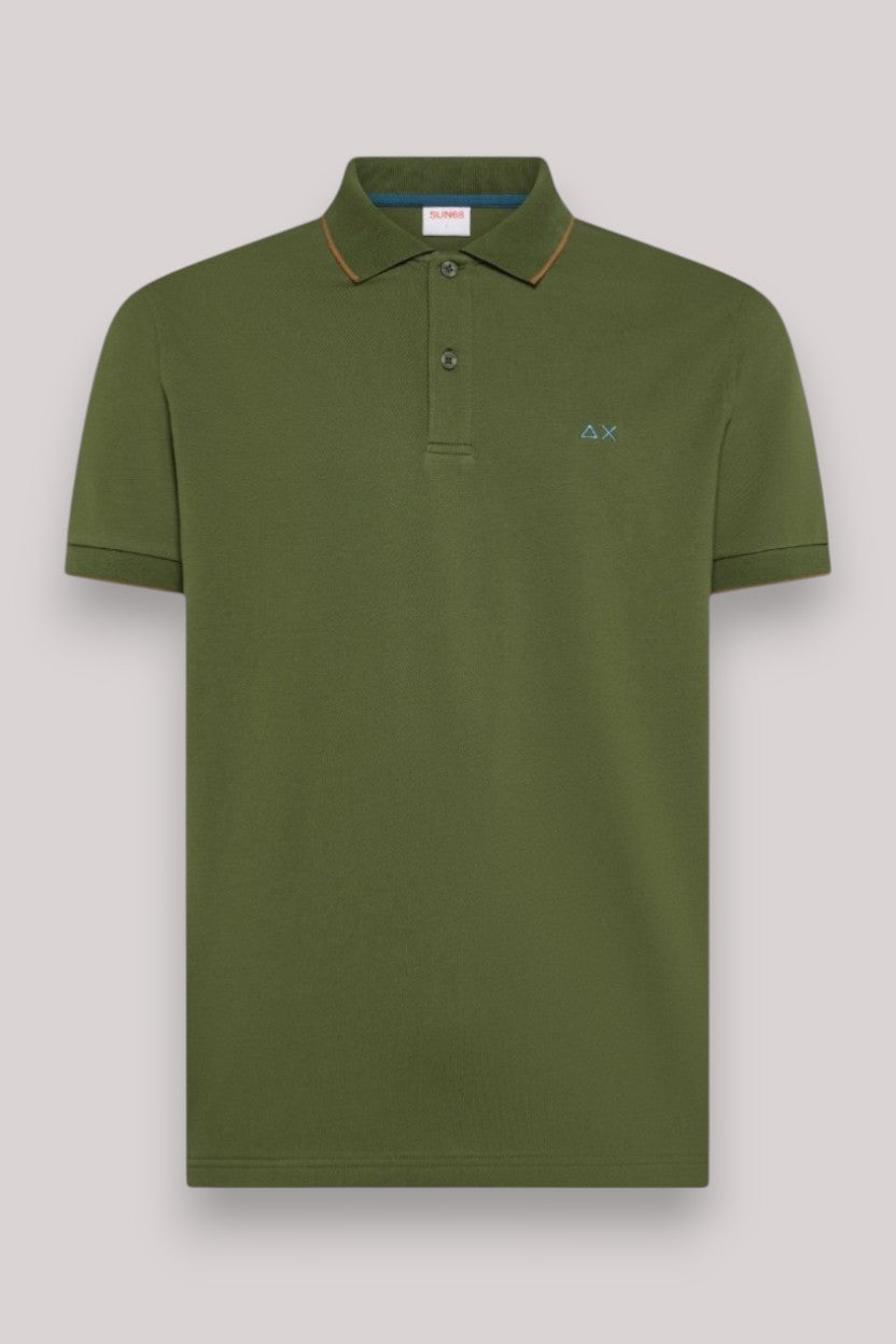 POLO UOMO SMALL STRIPE VERDE SCURO - Linassi
