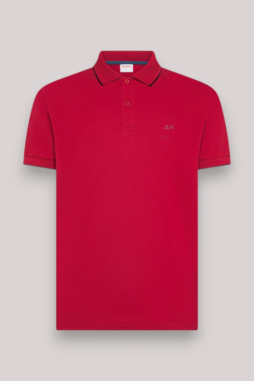 POLO UOMO SMALL STRIPE ROSSO - Linassi