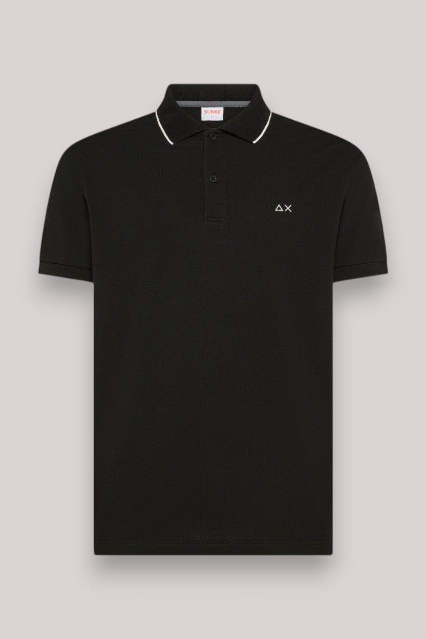 POLO UOMO SMALL STRIPE NERO - Linassi