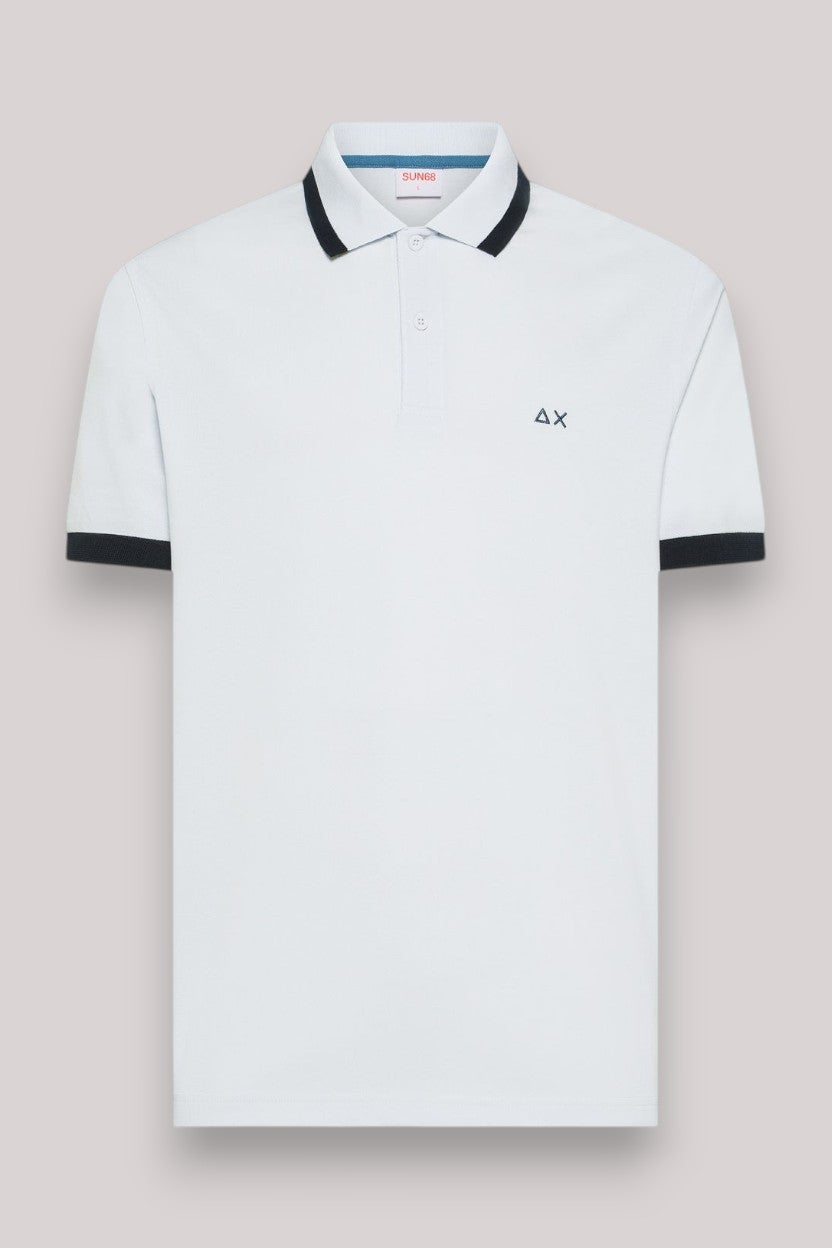 POLO UOMO BIG STRIPE ON COLLAR BIANCO - Linassi