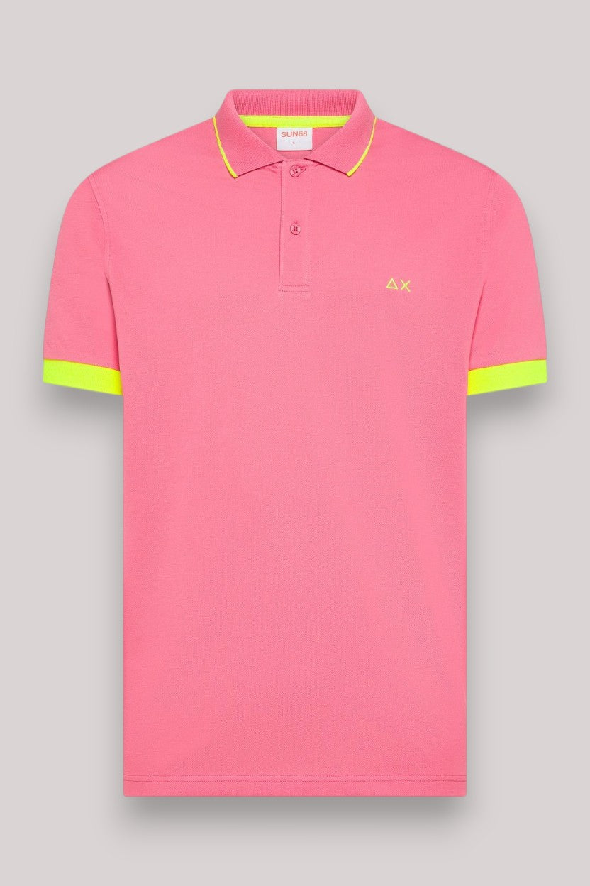 POLO UOMO SMALL STRIPE FLUO FUXIA - Linassi