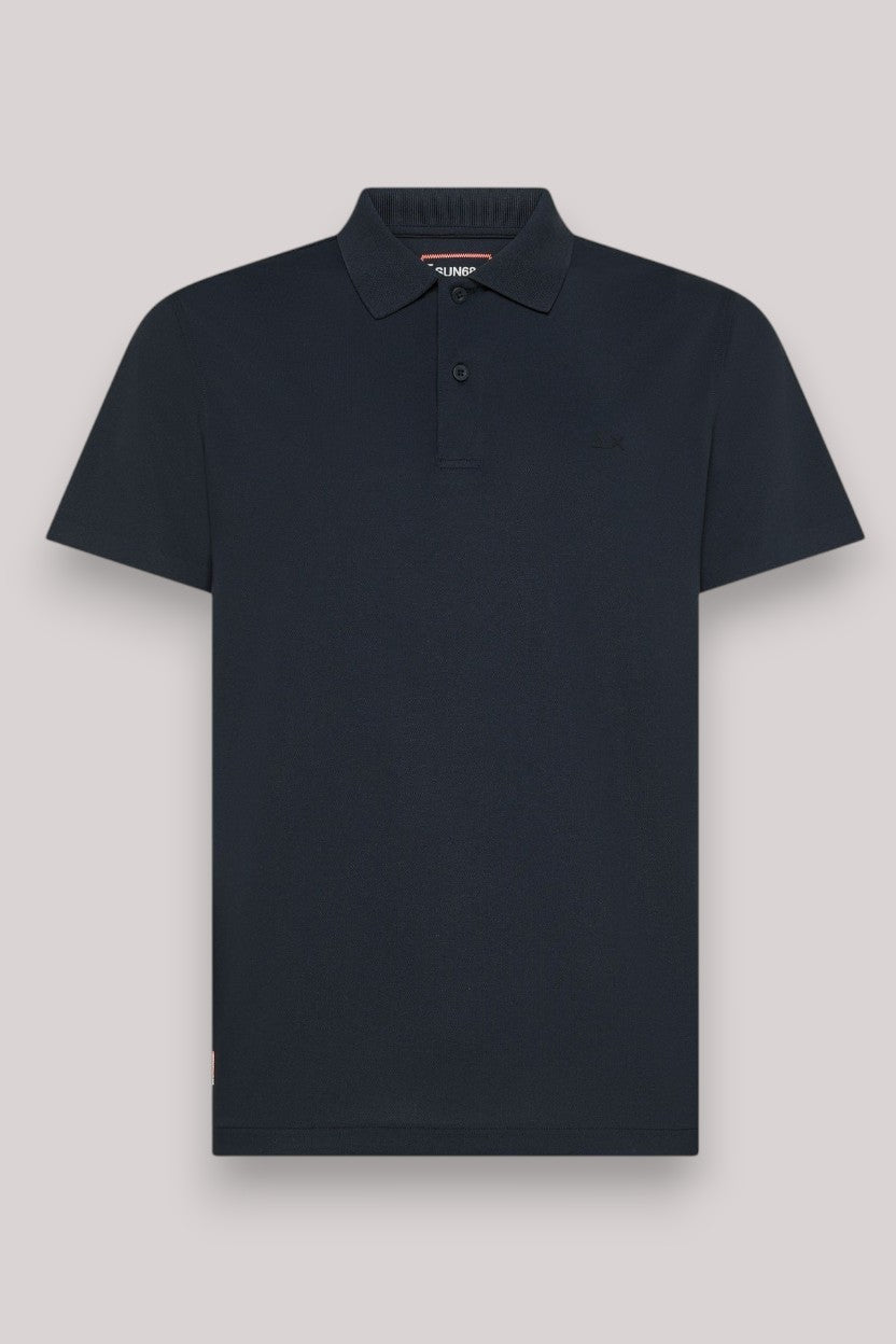 POLO UOMO PIQUET TECNICO NAVY BLUE - Linassi