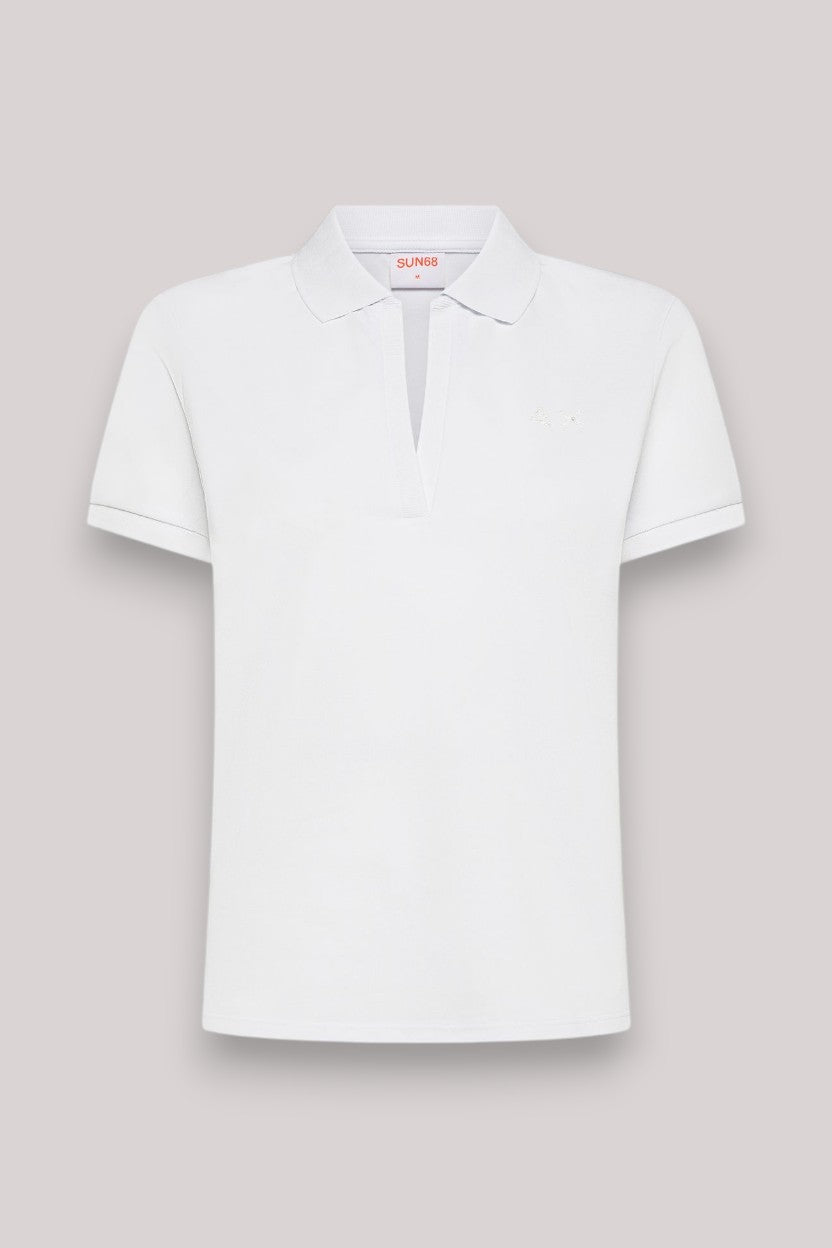 POLO DONNA STRASS BIANCO - Linassi