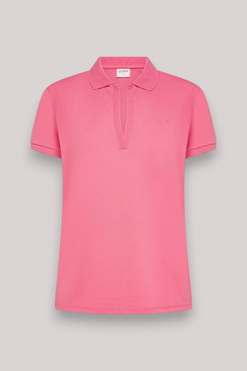 POLO DONNA STRASS FUXIA - Linassi