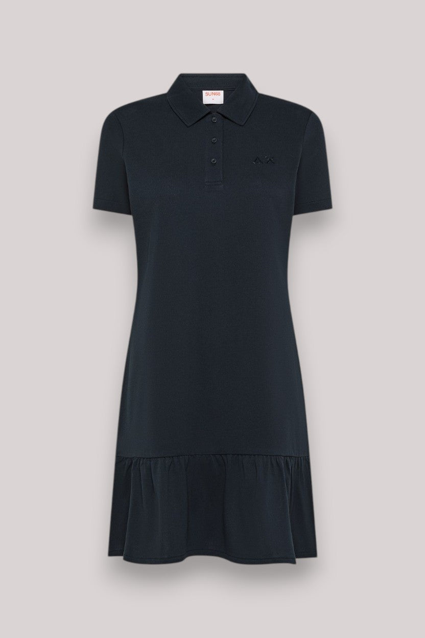 ABITO DONNA PIQUET NAVY BLUE - Linassi
