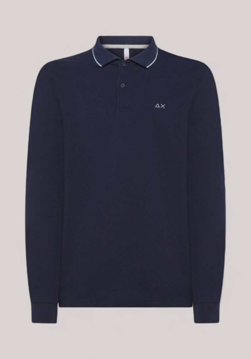 POLO UOMO IN PIQUET COTONE NAVY BLUE