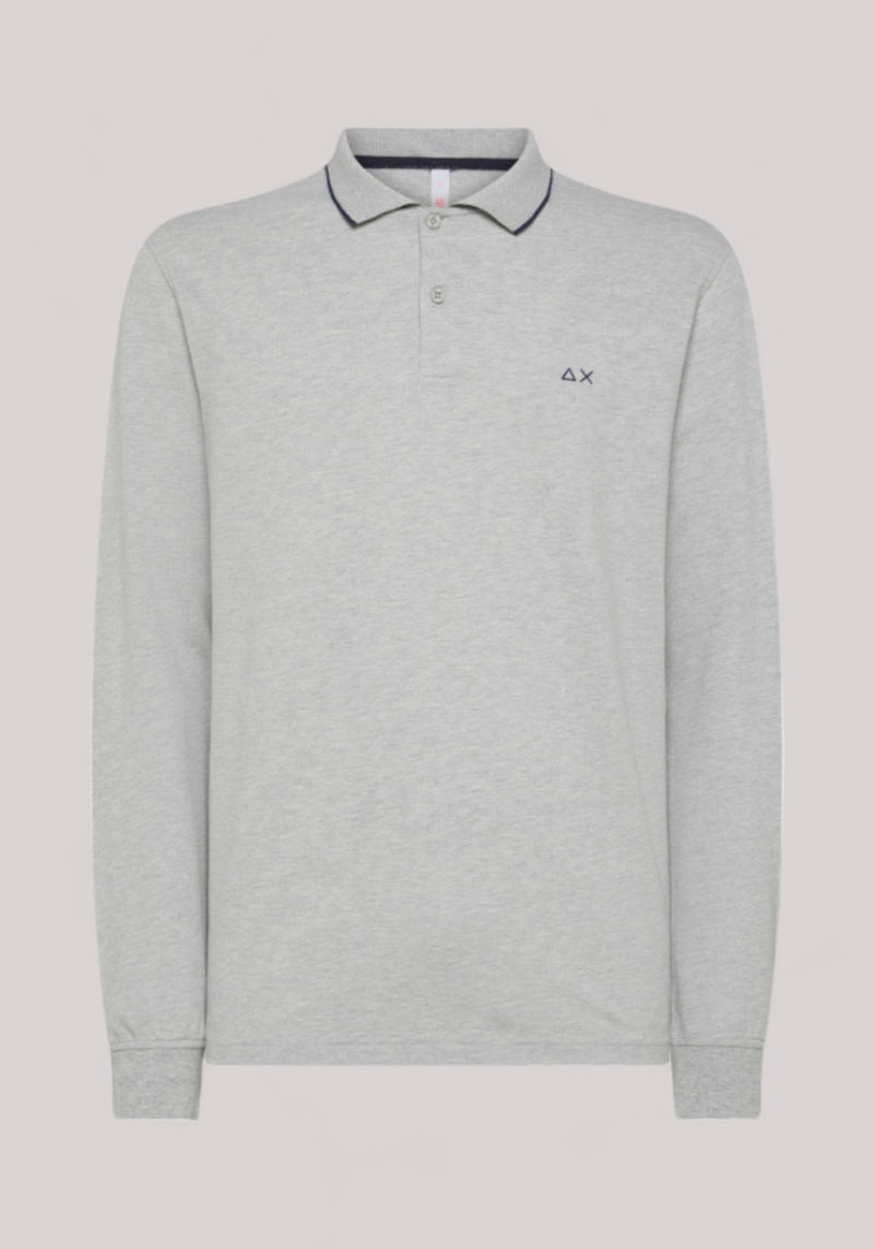 POLO UOMO IN PIQUET COTONE GRIGIO MEDIO