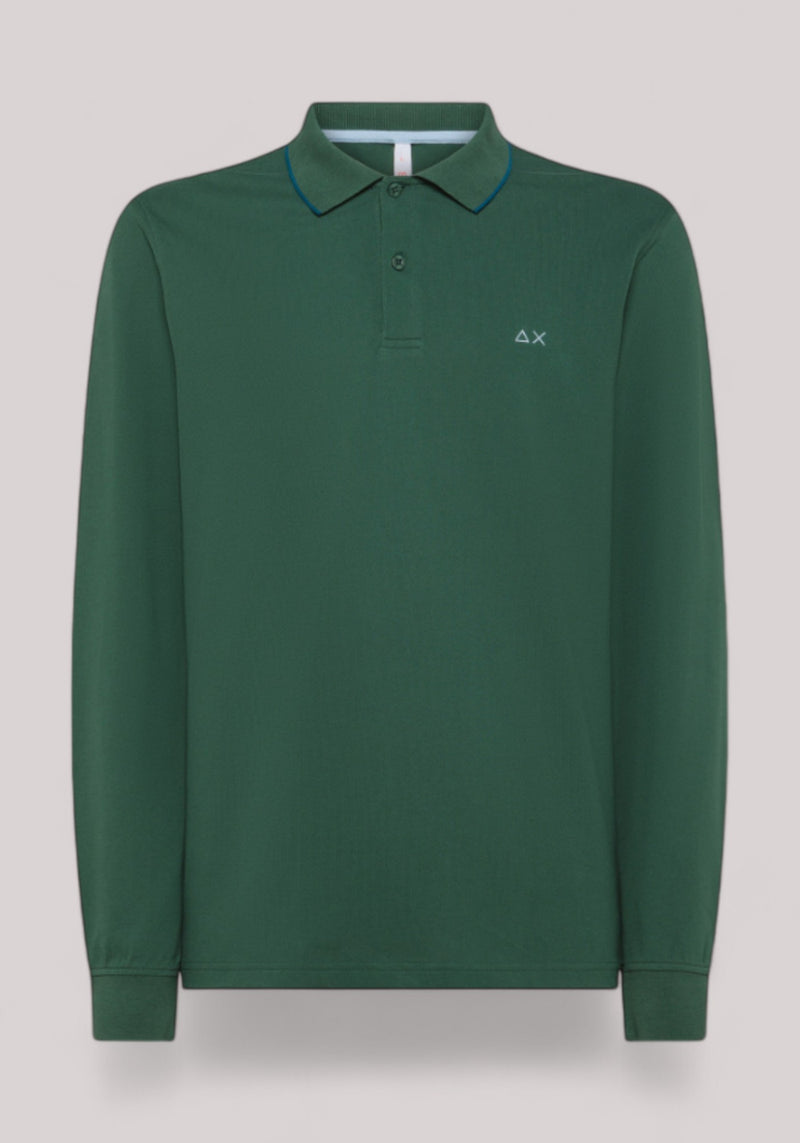 POLO UOMO IN PIQUET COTONE VERDE