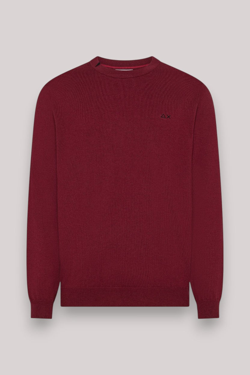 MAGLIA UOMO SWEATER BASIC BORDEAUX - Linassi