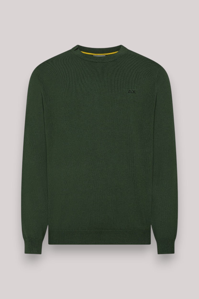 MAGLIA UOMO SWEATER BASIC VERDE SCURO - Linassi