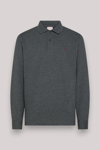 POLO UOMO CONTRAST FABRIC ELBOW GRIGIO SCURO