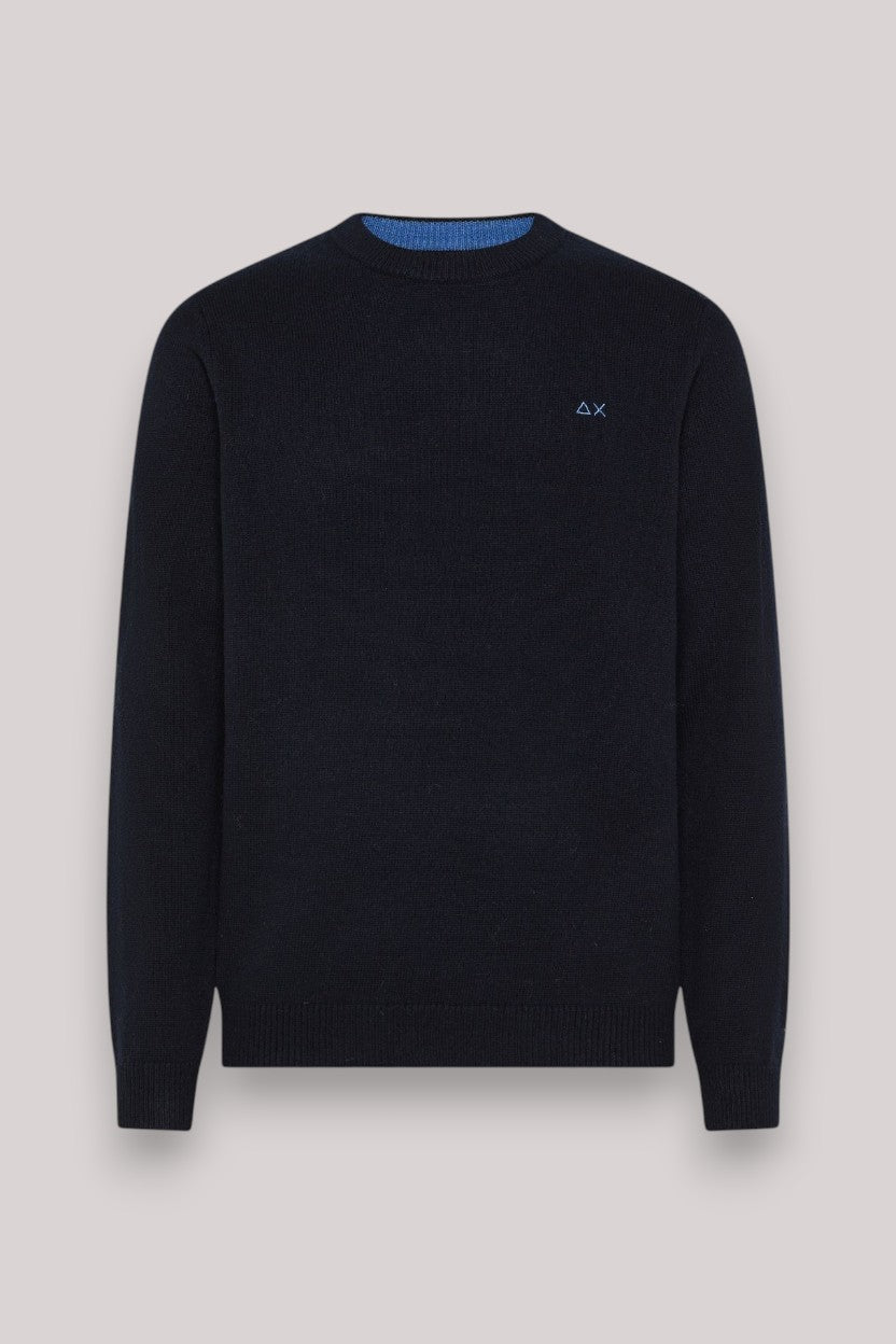 MAGLIA UOMO SWEATER WARM WOOL NAVY BLUE