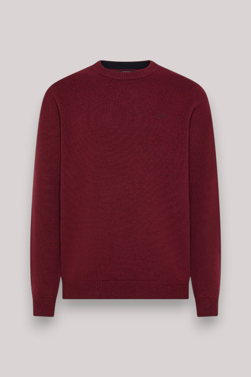 MAGLIA UOMO SWEATER WARM WOOL BORDEAUX - Linassi