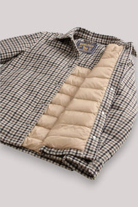 GIUBBINO DONNA OXFORD TAN CHECK - ALASKAN WOOL OVERSHIRT - Linassi
