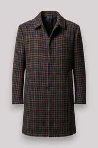 CAPPOTTO UOMO SLIM FIT IN MISTO LANA VERGINE  MARRONE - Linassi