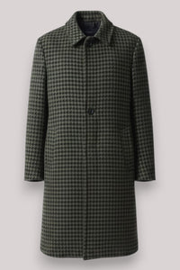 CAPPOTTO UOMO SLIM FIT IN MISTO LANA VERGINE  VERDE MILITARE - Linassi