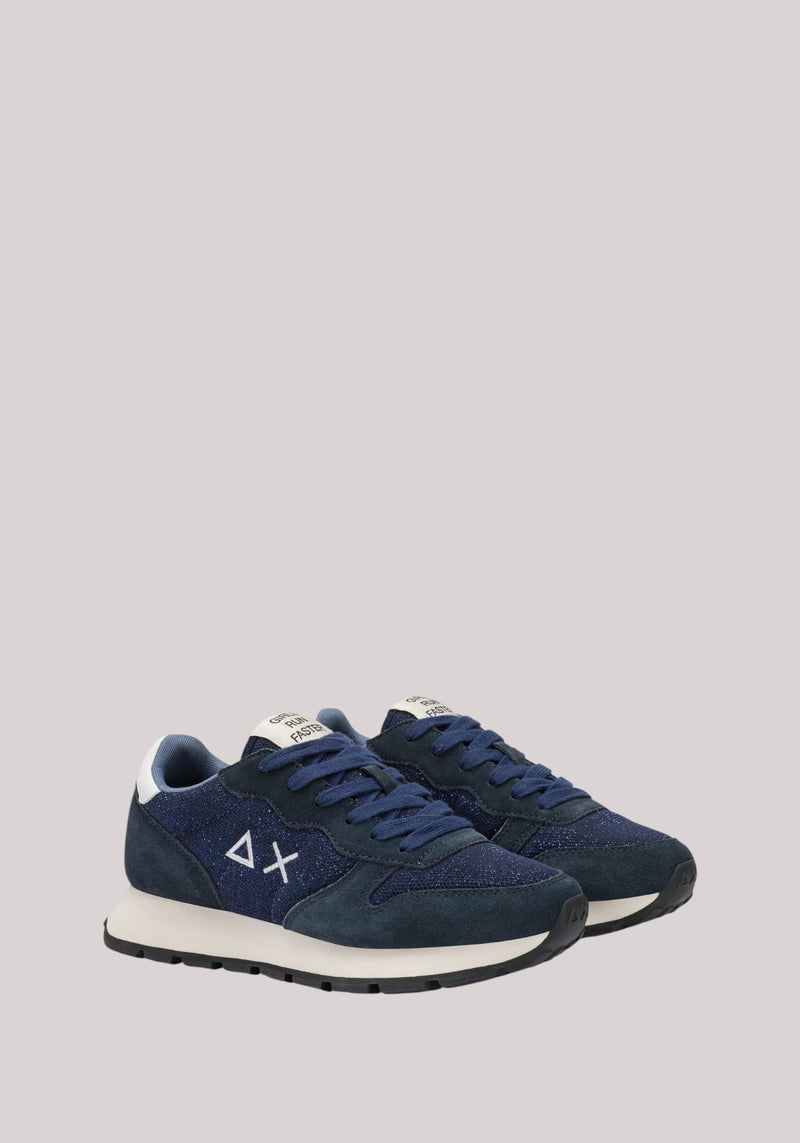 SCARPE DONNA ALLY GLITTER TEXTILE NAVY BLUE