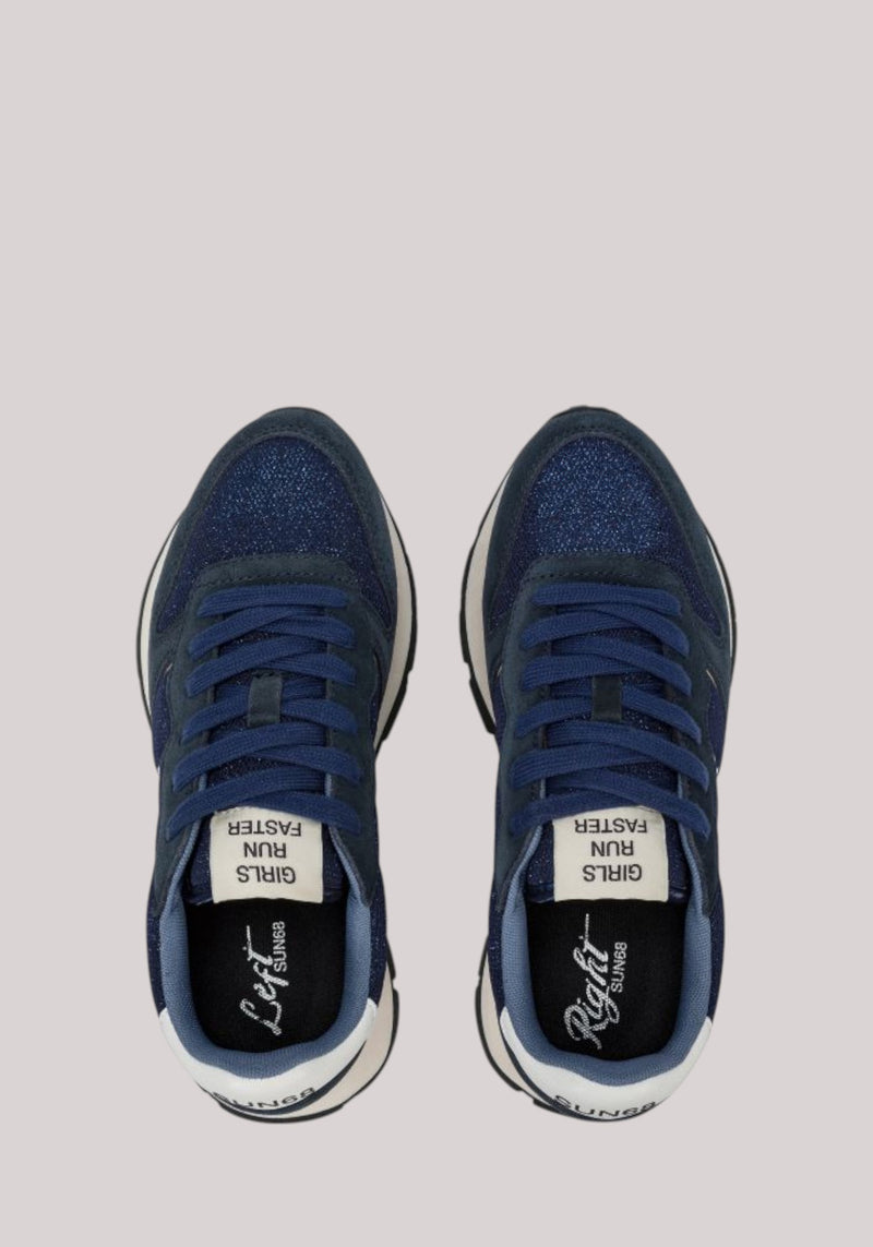 SCARPE DONNA ALLY GLITTER TEXTILE NAVY BLUE