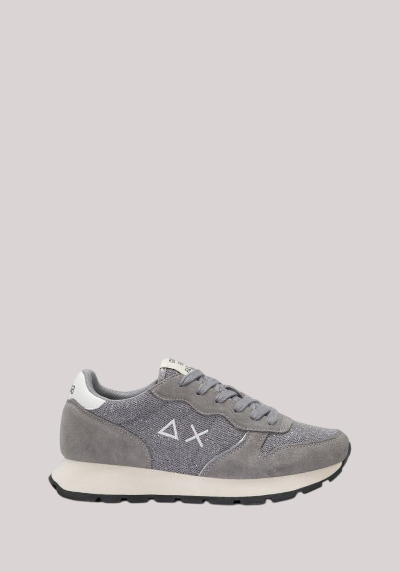 SCARPE DONNA ALLY GLITTER TEXTILE GRIGIO MEDIO