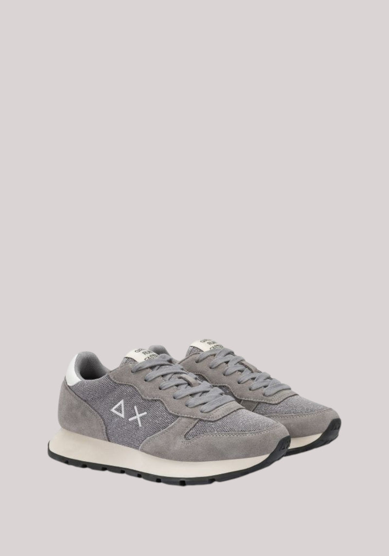 SCARPE DONNA ALLY GLITTER TEXTILE GRIGIO MEDIO