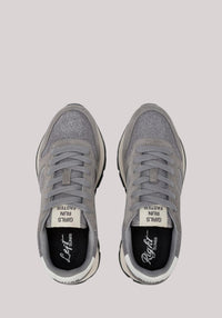 SCARPE DONNA ALLY GLITTER TEXTILE GRIGIO MEDIO