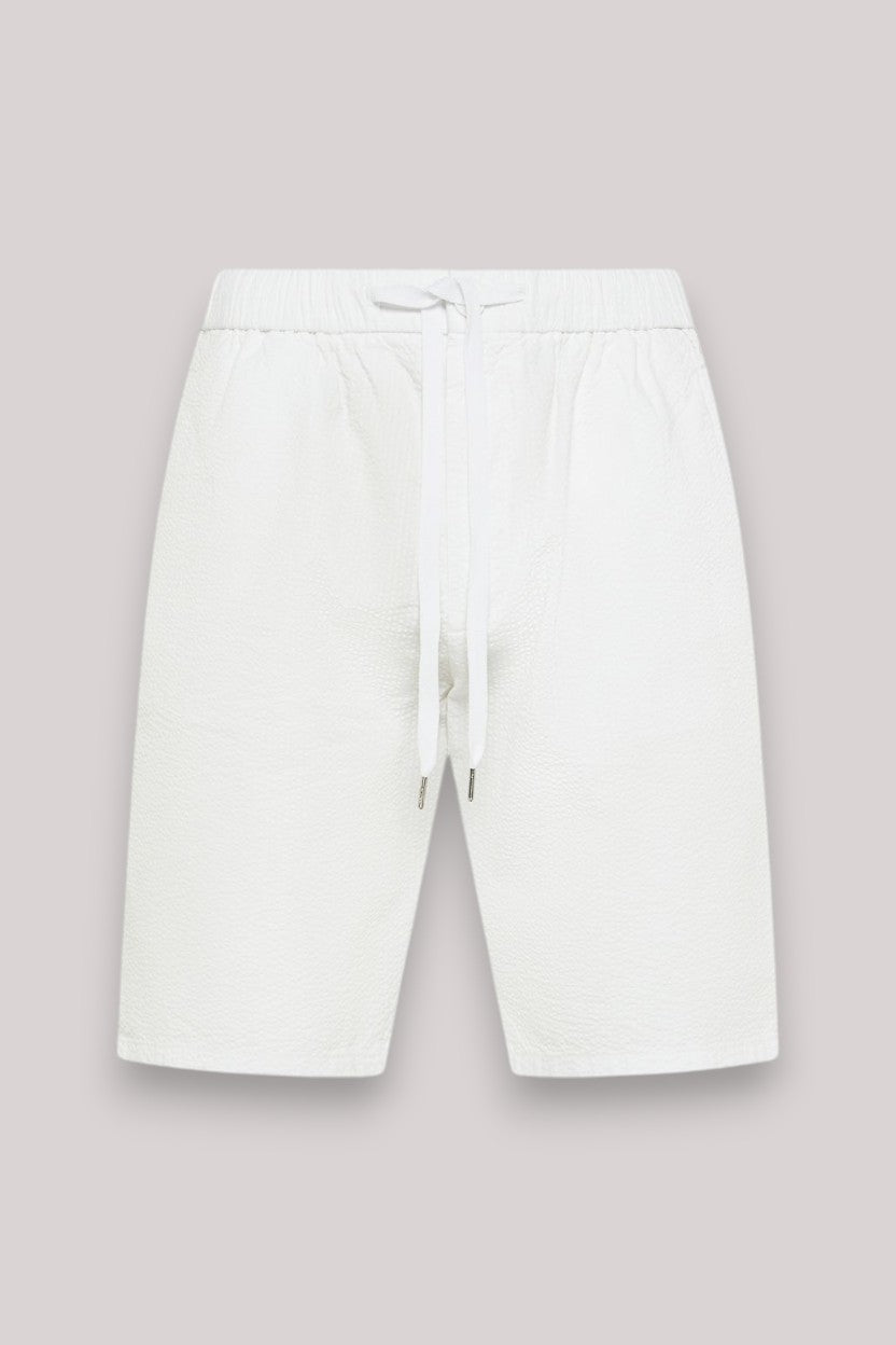 BERMUDA UOMO COULISSE SEERSUCKER BIANCO