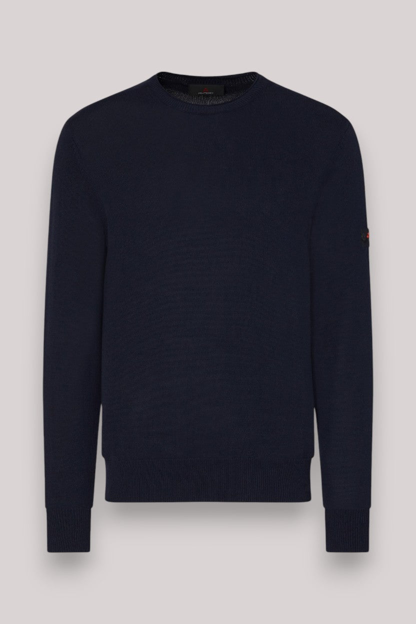 MAGLIA UOMO IN COTONE BLU GRAFITE - Linassi