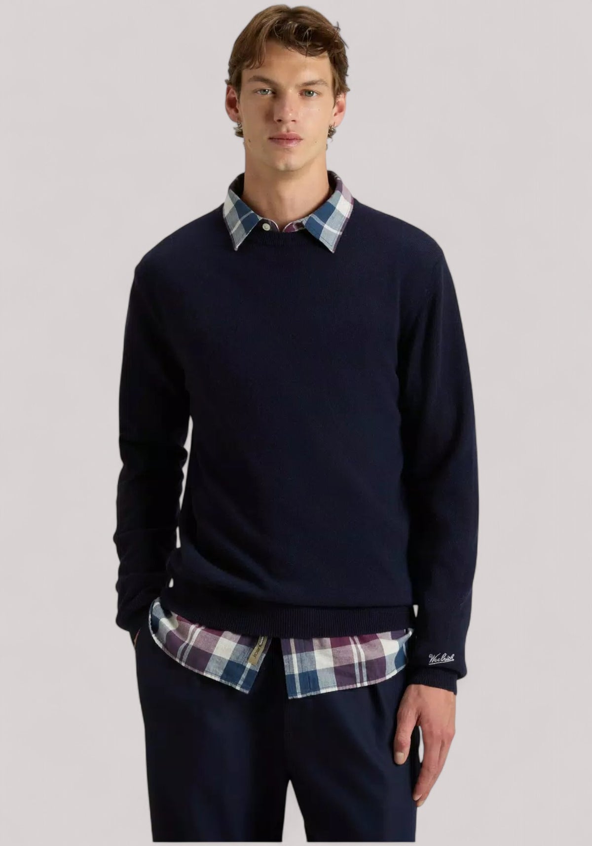 MAGLIA UOMO LAMBSWOOL MELTON BLUE