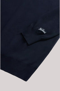 MAGLIA UOMO LOGO IN COTONE MELTON BLUE - Linassi
