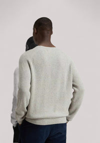 MAGLIA UOMO MISTO LANA LIGHT GREY MELANGE mi