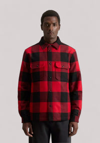 GIUBBINO UOMO ALASKAN WOOL CHECK OVERSHIRT RED CHECK