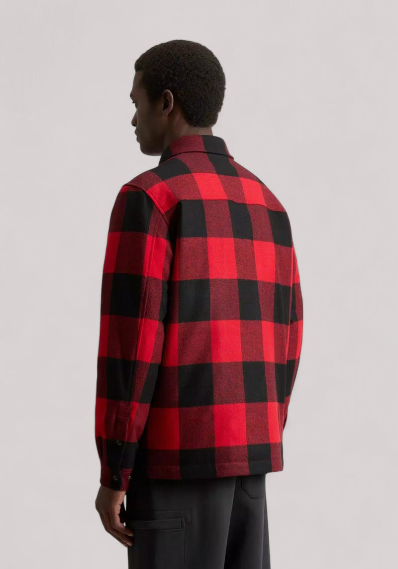 GIUBBINO UOMO ALASKAN WOOL CHECK OVERSHIRT RED CHECK