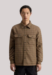 GIUBBINO UOMO ALASKAN WOOL CHECK OVERSHIRT BEIGE