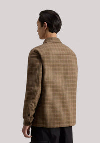 GIUBBINO UOMO ALASKAN WOOL CHECK OVERSHIRT BEIGE