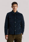 OVERSHIRT UOMO IN VELLUTO MELTON BLUE
