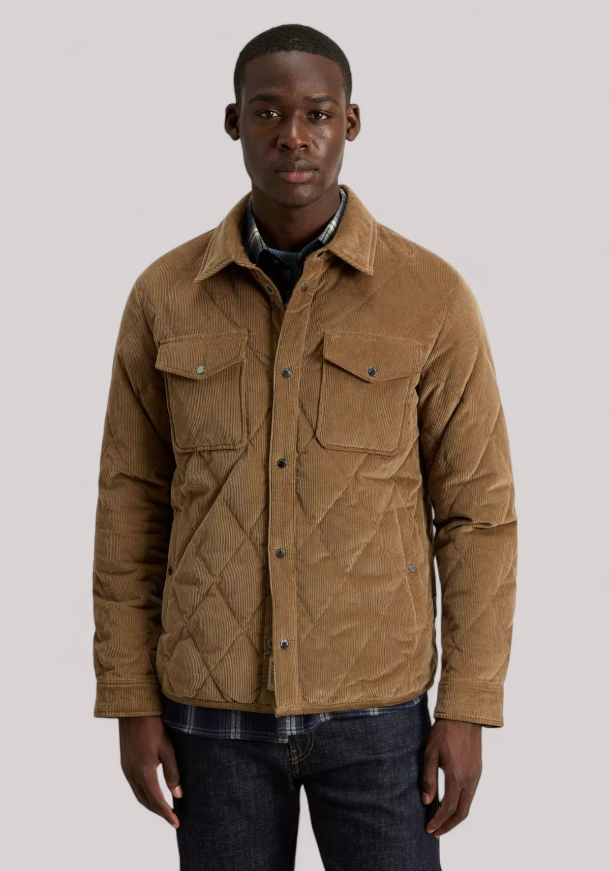 OVERSHIRT UOMO IN VELLUTO COFFEE