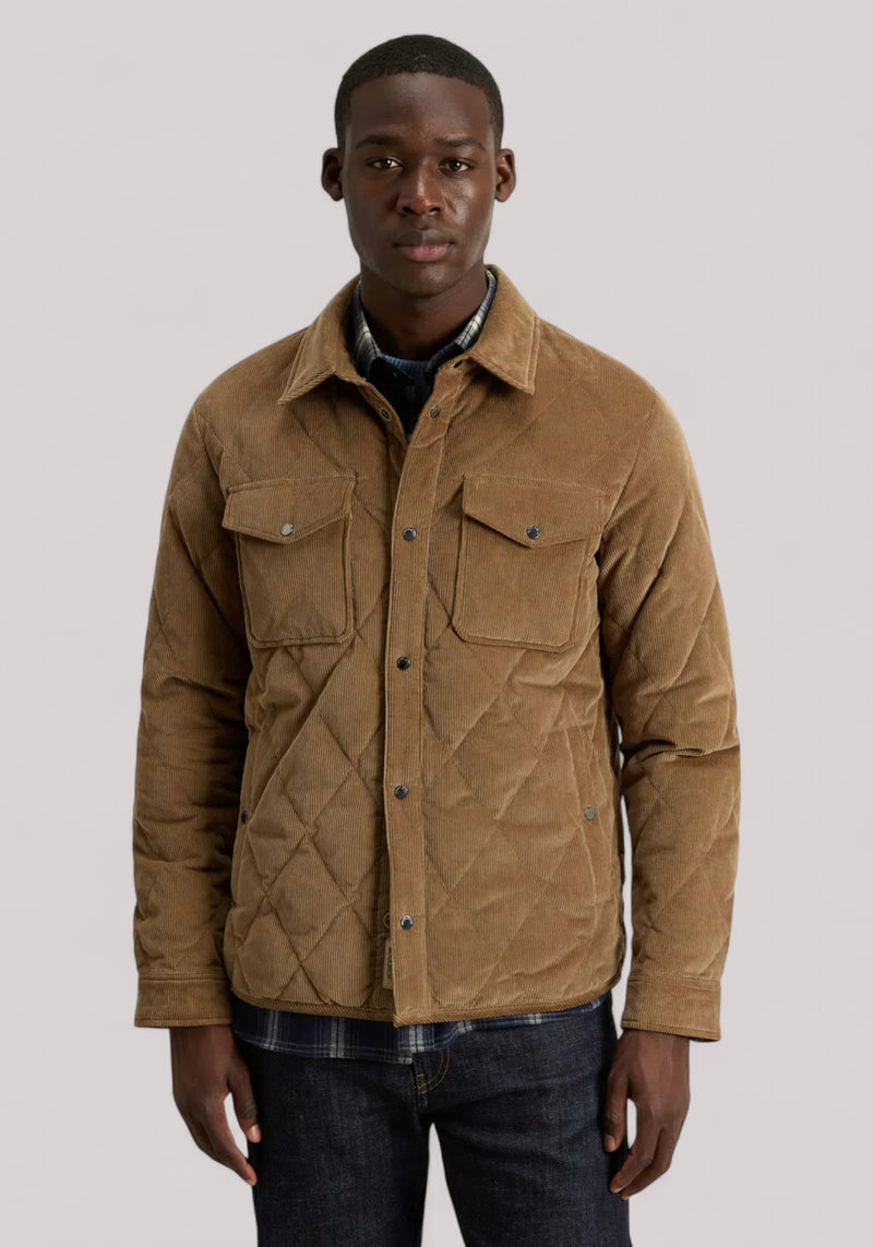 OVERSHIRT UOMO IN VELLUTO COFFEE