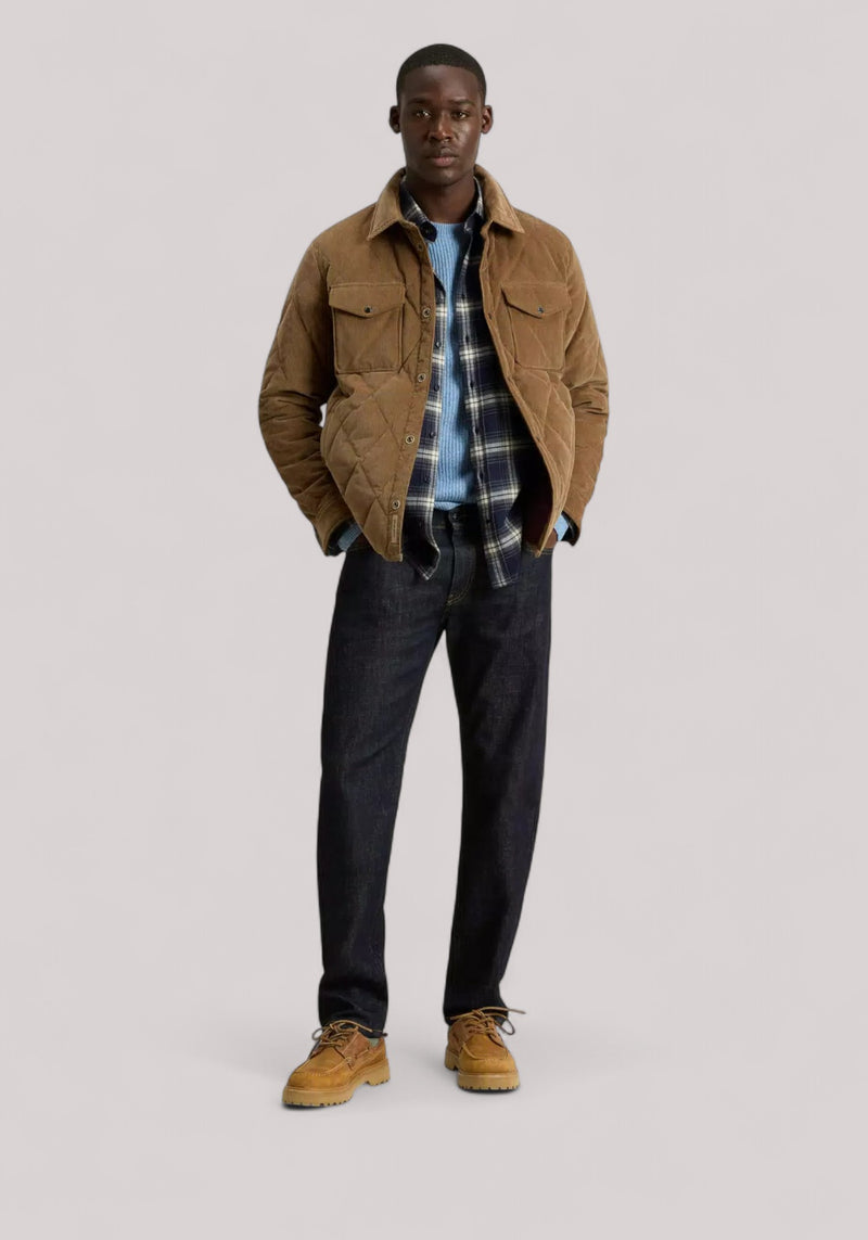 OVERSHIRT UOMO IN VELLUTO COFFEE
