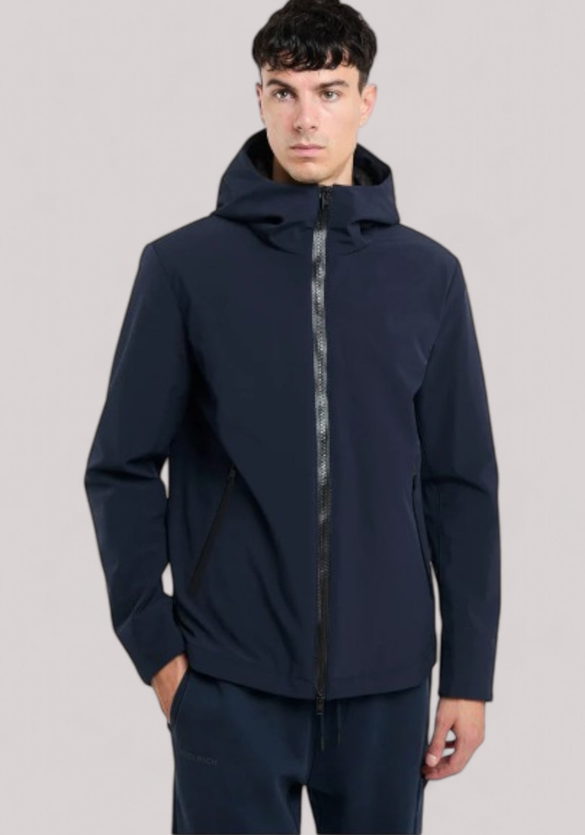 GIACCONE UOMO PACIFIC SOFT SHELL JACKET MELTON BLUE