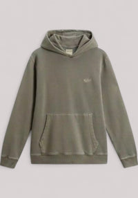 MAGLIA UOMO GARMENT DYED HOODIE GREENSTONE