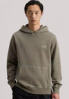 MAGLIA UOMO GARMENT DYED HOODIE GREENSTONE