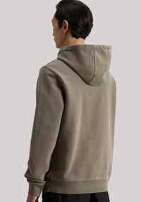 MAGLIA UOMO GARMENT DYED HOODIE GREENSTONE