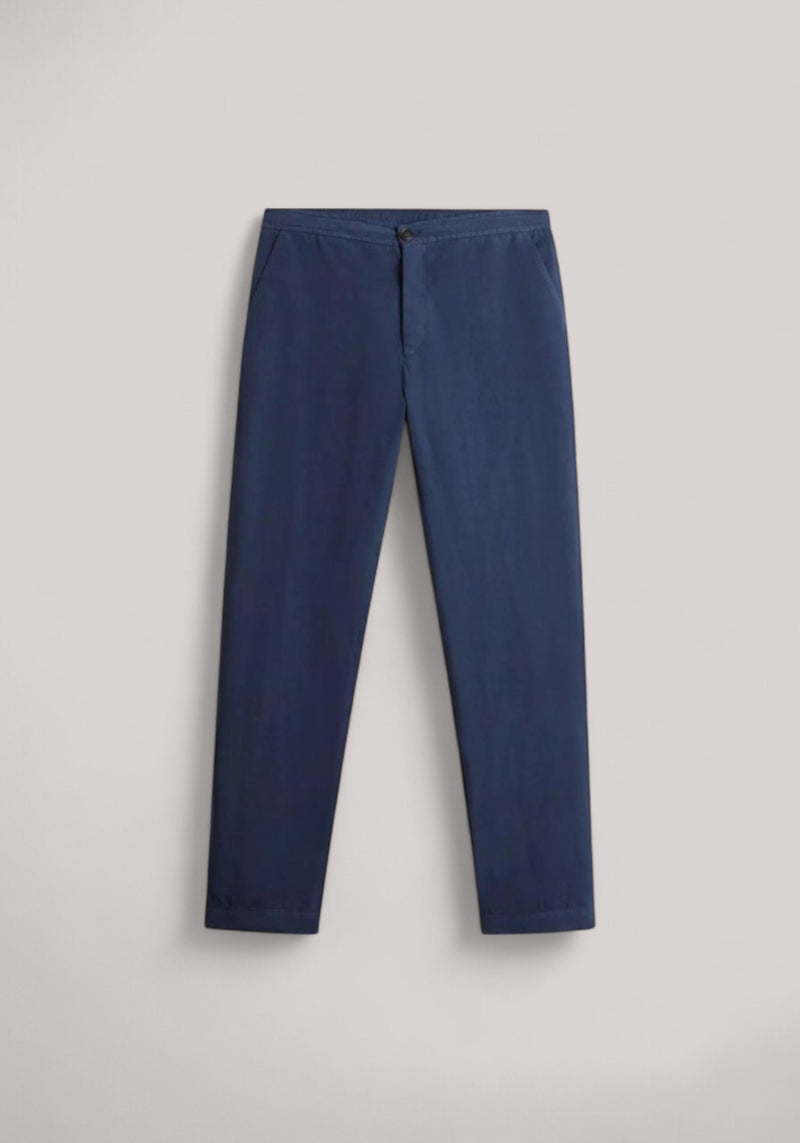 PANTALONE UOMO IN MISTO COTONE E LINO DREAM BLUE