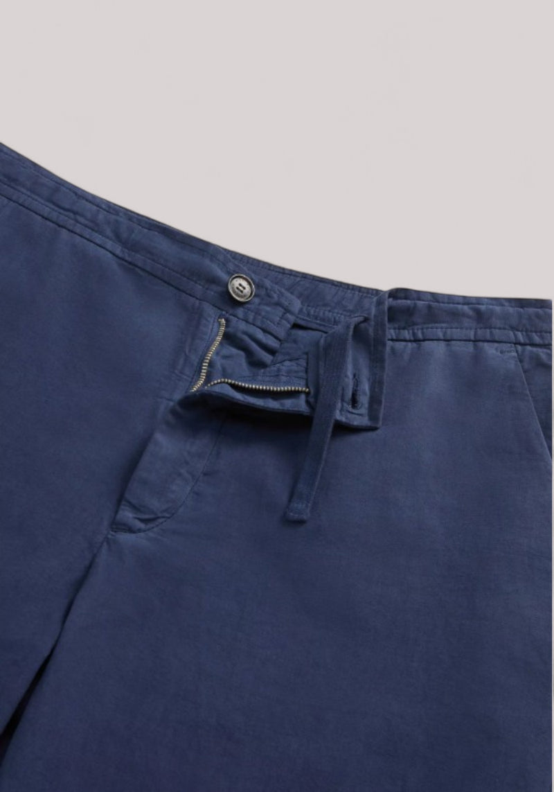 PANTALONE UOMO IN MISTO COTONE E LINO DREAM BLUE