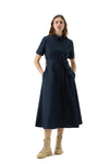 ABITO DONNA CHEMISIER IN POPELINE COTONE MELTON BLUE - CFWWDR0118FRUT3027 3989 - Linassi