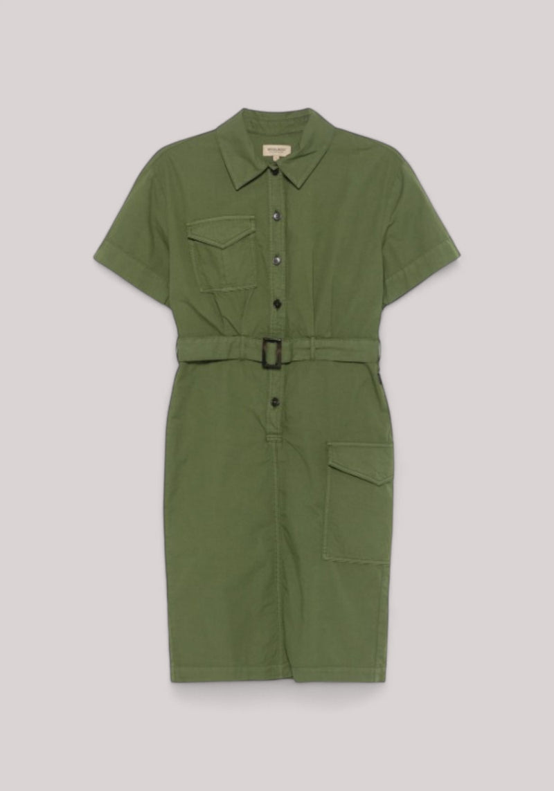 ABITO DONNA IN COTONE VERDE CYPRESS - Linassi