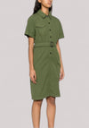ABITO DONNA IN COTONE VERDE CYPRESS - Linassi